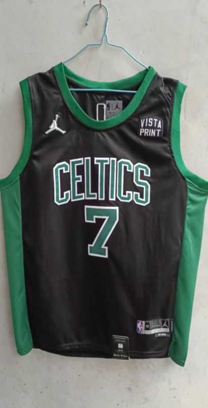 Men Boston Celtics #7 Brown Black 75th 2022 NBA Jersey
